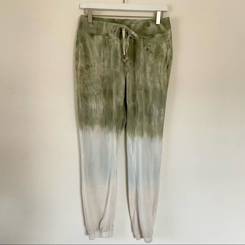 YOUNG FABULOUS & BROKE Tie Dye Green Joggers Drawstring Size Medium